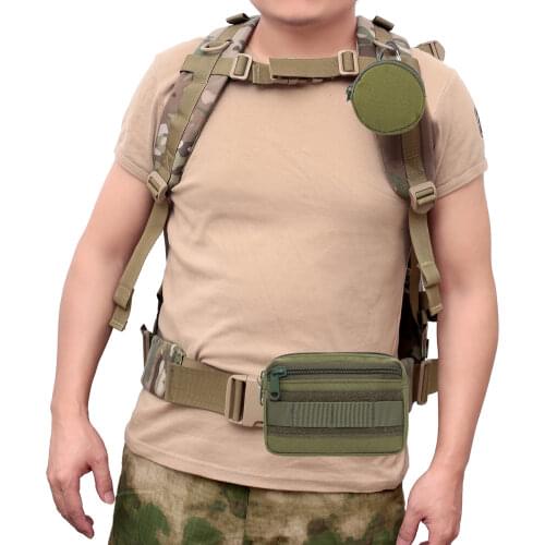Tactical Molle Pouch Belt Waist Pack Bag Small Pocket Military Waist Pack Multi-pocket Running Pouch Travel Camping Bags