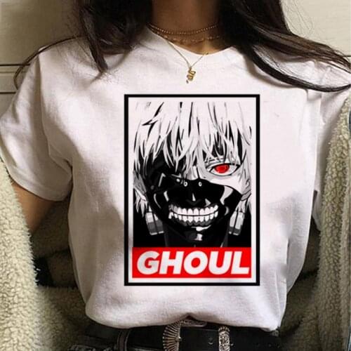 Tokyo Ghoul T Shirt Women High Quality Aesthetic Cool Japan T-shirt Anime Harajuku Streetwear Tees 3d Man
