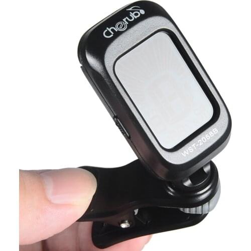 Cherub WST-2058B Auto Clip-on Tuner Chromatic Guitar Bass Violin Ukulele C Ukelele D b bb Flat Tuning LCD Display Backlit Tuner