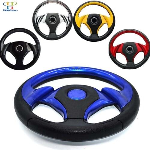 Universal steering wheel 320mm(13inches) PU leather POMO Racing Car Steering Wheel(red black white golden blue)