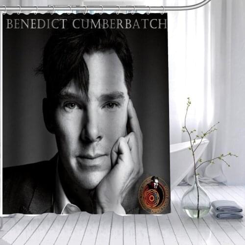 Benedict Cumberbatch HOT SALE Shower Curtain Polyester Fabric 12 Hooks For The Bathroom Waterproof Mildew Proof Bath Curtain