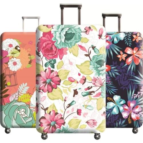 Flower pattern luggage protector suitcase elastic protective covers Trolley case Dust for 18-32 inch traveling accessories H197