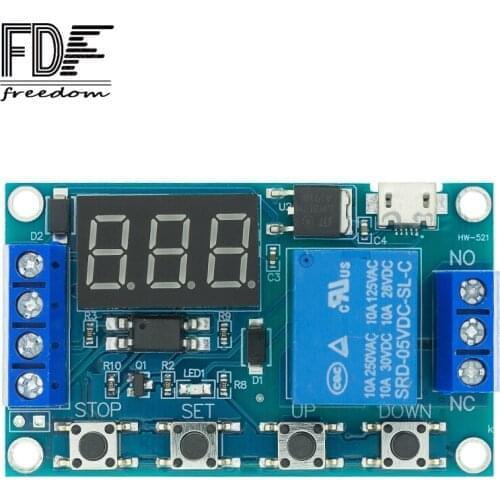 10PCS 1 Channel 5V Relay Module Time Delay Relay Module 6-30V Trigger OFF / ON Switch Timing Cycle for Arduino NEW Board Rele