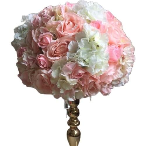 4pcs/lot Wedding road lead ball artificial silk flowers wedding table centerpiece decoration flower ball 40cm Mixcolor TONGFENG