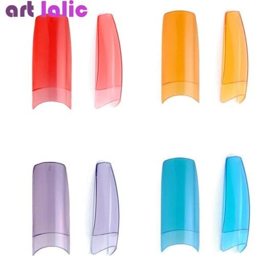 Wholesale 500PCS 10Sizes Assorted Transparent Color False French Style Acrylic UV Gel Nail Tips