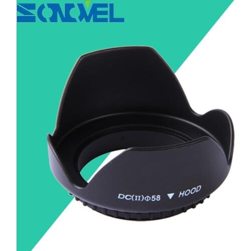 58mm Screw-In Flower Lens Hood For Canon EOS 1300D 1200D 800D 760D 750D 700D 650D 600D 100D 80D 70D 77D 60D and 18-55mm lens
