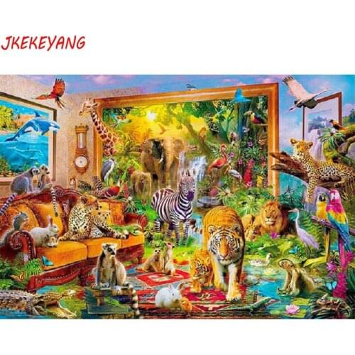 5D DIY square/round Diamond painting Animal park Cross Stitch Diamond Embroidery Pattern Rhinestone J1498