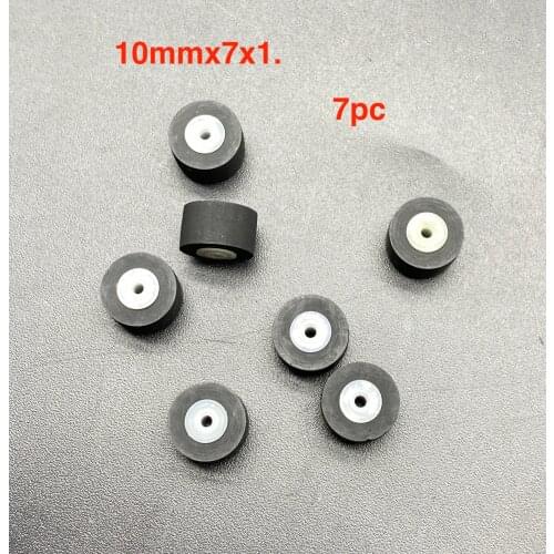 7pcs 10mmx7x1.5 press wheel belt pulley rubber audio pressure recorder cassette deck pinch roller tape recorder Stereo player