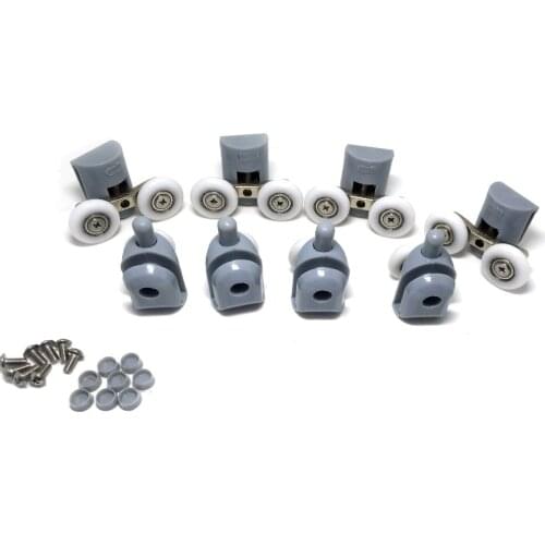 8x Top & Bottom Shower Door ROLLERS / Runners / Pulleys / Wheels Replacement Parts 23mm diameter