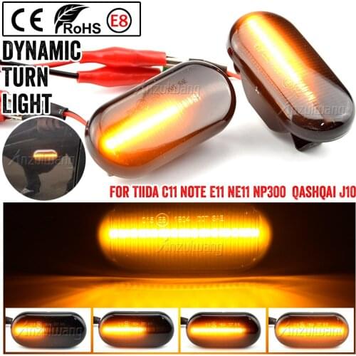 2x Led Dynamic Turn Signal Lights Side Marker For Renault Clio Trafic Kangoo Twigo Dacia Logan Duster Nissan Interstar Primastar
