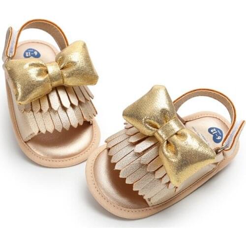 Baby Shoes Summer Newborn Baby Sandal Soft Bottom Fringe Shoes Girls Toddler Slippers Boys Prewalkers 0-18M