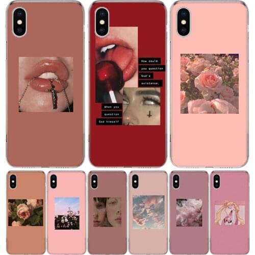 Pink Aesthetics songs lyrics Aesthetic Phone Case for Apple iphone 11 12 Mini Pro XR X Xs Max 7 8 6 6s Plus 7G 6G 5G 5S 5 SE + C