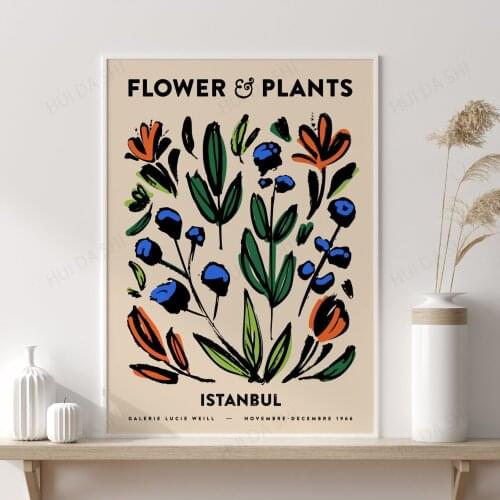 Flower Market Istanbul, Plants Poster, Canvas Poster, Download, Flower Market, Istanbul Flower Botanical Art Print City Flower