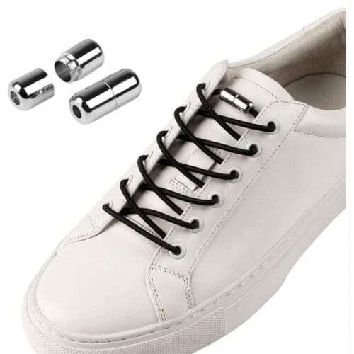 1Pair Elastic Locking Shoelaces Round No Tie Shoe Laces Kids Adult Sneakers Shoelaces Quick Lazy Shoe Lace Shoestrings