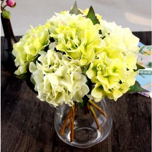 Elegant Hydrangea Artificial Silk Flower Wedding Centerpieces Bouquet Christmas Ornament Garland Home Decoration SF012