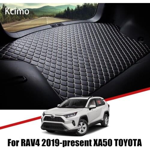 Leather Car Trunk Mat For Toyota RAV4 2019 2020 Trunk Boot Mat XA50 Cargo Tray Slip Rear Cover Pad