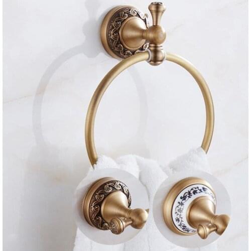 Antique Towel Ring All Copper Wall-mounted Round Towel Ring New Bathroom Towel Rack Towel Rack For Bathroom Accessories