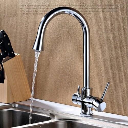 Brass Kitchen Faucet, 2 Functions, Hot & Cold Mixing Water, Purified Water Kitchen Tap KF009