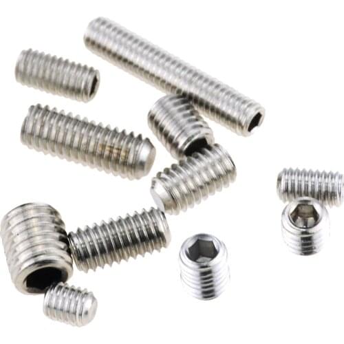 M2 M2.5 M3 M4 M5 M6 M8 DIN916 304 Stainless Steel Hex Hexagon Socket Allen Cup Point Grub Screw Set Bolt