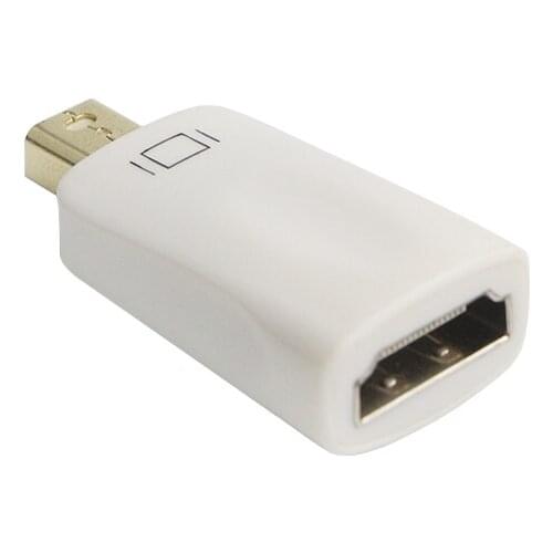 100pcs Mini DP to HDMI adapter Display Port Male To Female Adapter converter for Macbook pro DVD PC white and black