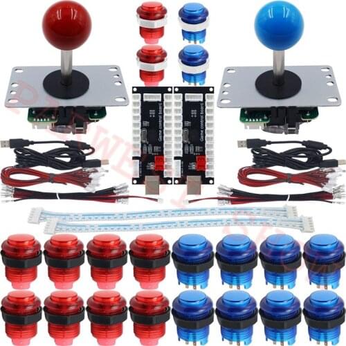 DIY Kit Zero Delay Arcade DIY Kit USB Encoder To PC Arcade Copy SANWA Joystick + Baolian LED Push Buttons for MAME & JAMMA KITS