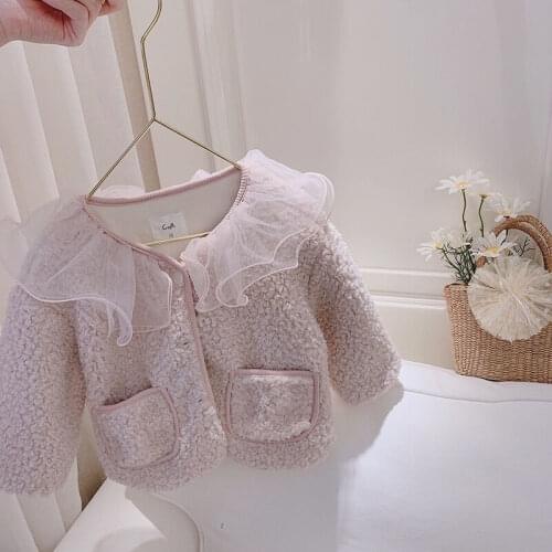 2021 New Spring Autumn/Winter Girls Kids Coat comfortable Cute Baby Clothes Children Clothing Kids Clothing Pink Coat