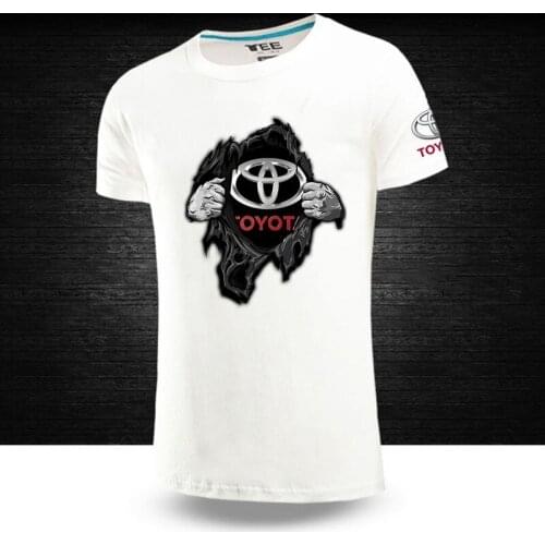 2021 New Mens Toyota Car Logo Summer Brand Cotton Man Short-sleeve Man Short Sleeve T-shirts For Male Custom Tops