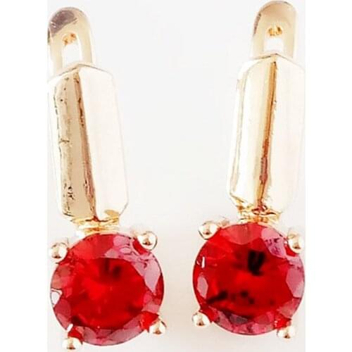 New Design Cubic Zircon Women Drop Earring Korean Costume Jewelry Rose Gold Color Women Accessories Luxury Jewelry