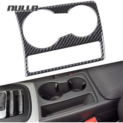 NULLA for Audi A4 B8 A5 2009 2012 - 2015 Carbon Fiber Car Water Cup Holder Decal Interior Frame Decoration Accessories Sticker