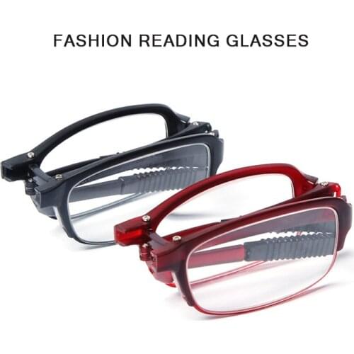 Seemfly Hot Fashion Design Reading Glasses Men Women Folding Small Glasses Frame Black Glasses With Original Box Portable +1.5