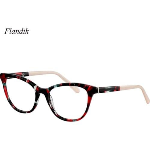 Cat Eye Optical Glasses Frame Prescription Myopia Presbyopia Eyeglasses For Women 2020 New Fashion Acetate Tortoise Spectacles