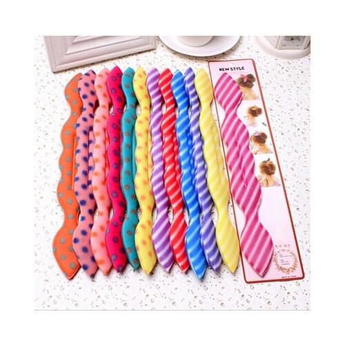 1PCS Polka dot Curler Roller Donut Bun Maker Twist Hair Tool hair rope Hair Stick Sponge Hair Styling