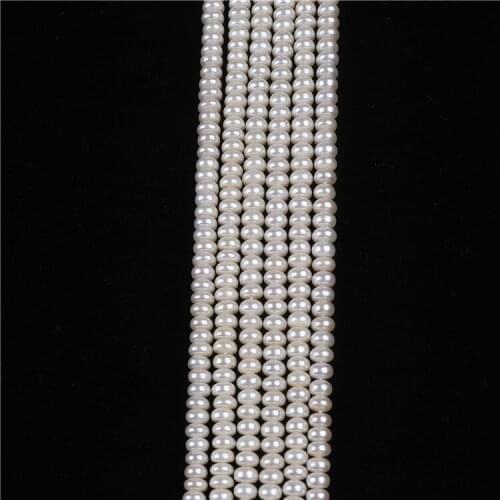 6.5-7mm button shape fresh water pearl strands for sale