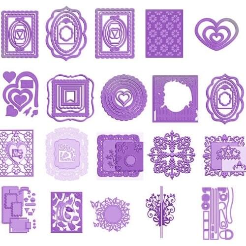 Frames Shape Background Metal Cutting Dies for Scrapbooking Craft Die Cut Card Making Embossing Stencil Album Photo Making