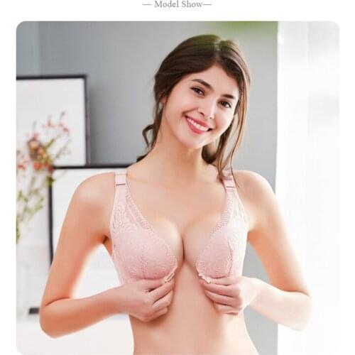 Plus Size Bras Sexy Embroidery Lace Bras Intimate Brassiere Underwire Bralette For Women Underwear Lingerie