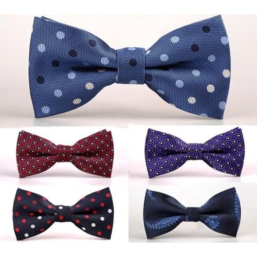 Ricnais New Style Fashion Print Blue Red Black Bow Tie Mens Necktie For Wedding Party Colorful Skinny Cravats Floral Bowtie