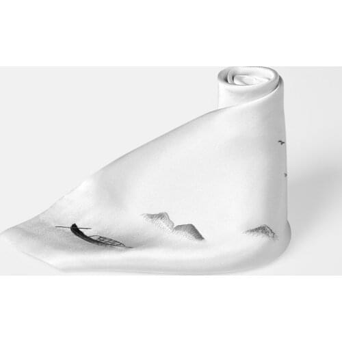 Chinese Hand Embroidery Silk Handkerchief Antique Style Suzhou Embroidery Double-Layer Embroidery Handkerchief Gift Artwork