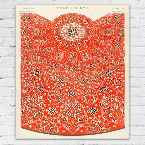 Turkish Poster Turkish Wall Art Turkish Art from the Grammar of Ornament Vintage Pattern Poster Pattern Wall Art Pattern Art