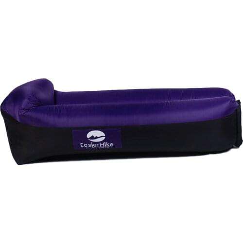 Outdoor Lazy Inflatable Sofa Foldable Portable Air Sofa with Pillow Beach Field Park and Family Courtyard Air Bed