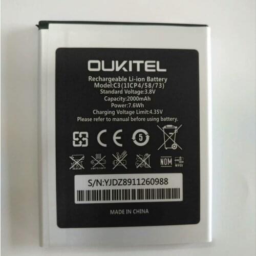 In Stock 100% Original Battery For Oukitel C3 Mobile Phone NEW Produce High Quality Replacement+Tracking Number