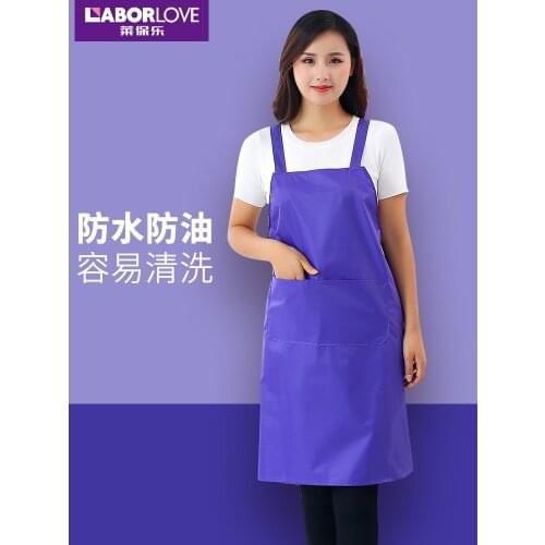 Waterproof apron work fashion womens kitchen oil-proof gown overalls adult men custom logo printing