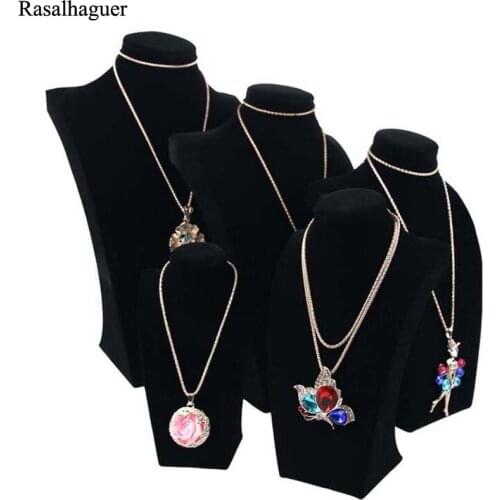 High Level Luxury Velvet Black Color Jewelry Necklace Holder Pendants Display Choker Stand Rack Show Wholesale Price 5 Options