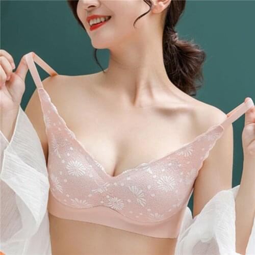 Sports Bras For Women Push Up 2021 New Print Wirefree Pink Seamless Bra For Fitness Running Female Breathable Underwear