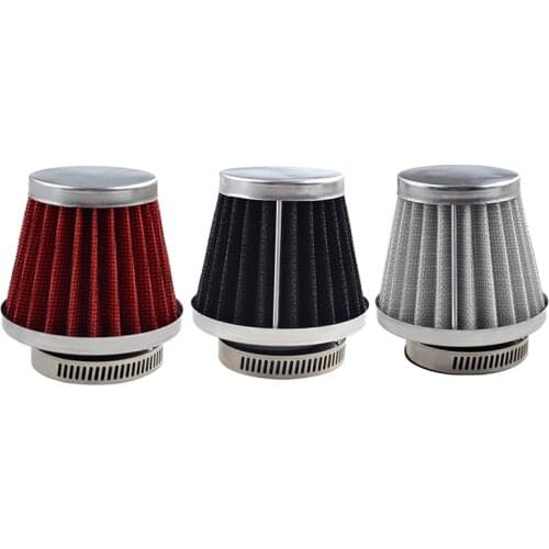 1pc/4pcs Red / Black / Silver 42mm Motorcycle Mushroom Head Intake Clamp-on Air Filter Cleaner for Honda Kawasaki Suzuki Yamaha