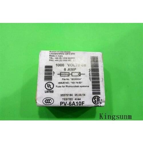 Free shipping 5pcs PV-6A10F Bussmann 10x38 solar photovoltaic fuse 6A 1000V genuine