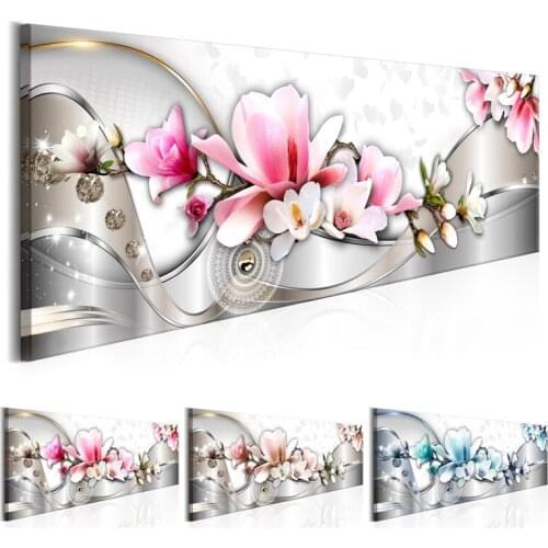 Large 5d Diy Diamond painting Aesthetical Magnolia Flower Diamond painting Cross Stitch Mosaic Rhinestones embroidery JS4573