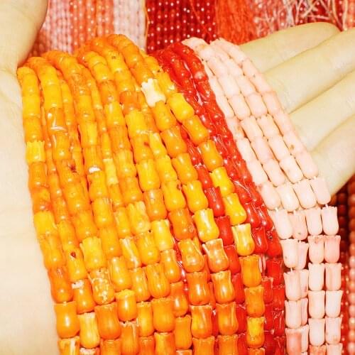 Exquisite natural coral beads Fashion natural coral petals loose beads For jewelry making DIY necklace bracelet accessories
