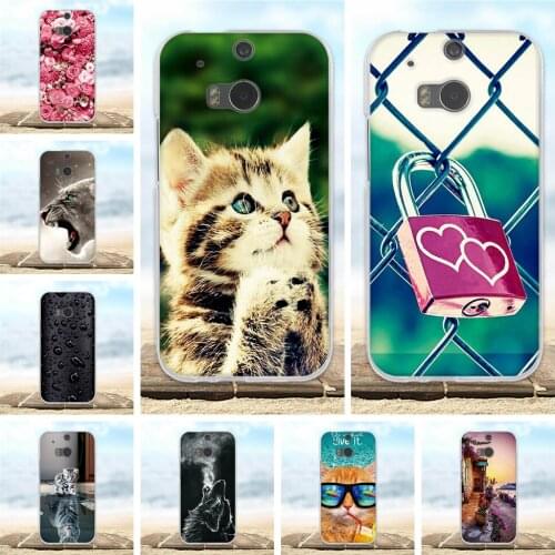 For Case HTC One M8 M8s M 8 M8 S Cover Ulta Thin Soft Silicon Back Case 3D Cute Cat Capa For Bag HTC M8 M8S 5.0'' Phone Cases