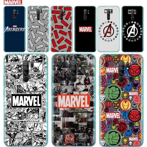 Transparent Cover Marvel Logo Avengers For Xiaomi Redmi K40 K30i K30T K30S K30 K20 10X GO S2 Y2 Pro Ultra Phone Case