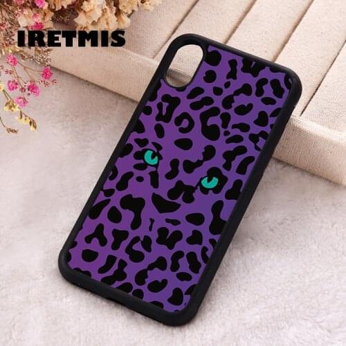 Iretmis 5 5S SE 2020 Phone Cover Case for iPhone 6 6S 7 8 Plus X Xs XR 11 12 Mini Pro Max Rubber Silicone Leopards turqoise eyes